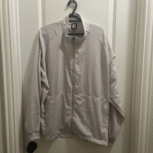 Footjoy Men's Full Zip Golf  Tan  Jacket SZ XL Performance Lightweight  Outdoor